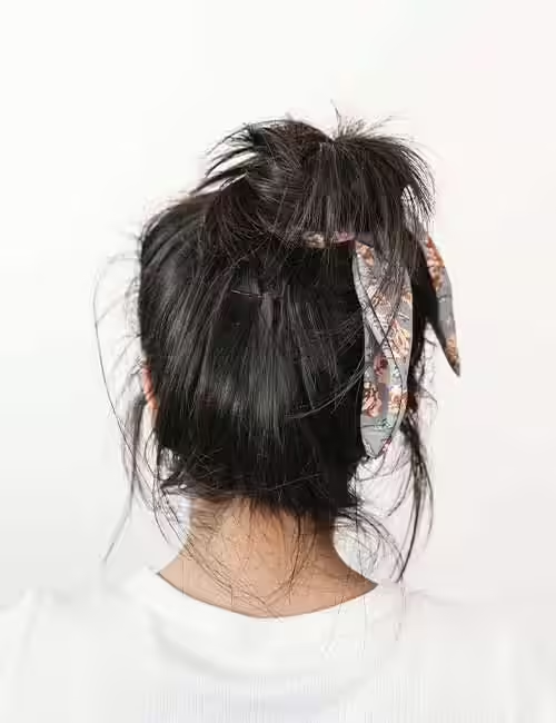 Messy Bun With Long Hair