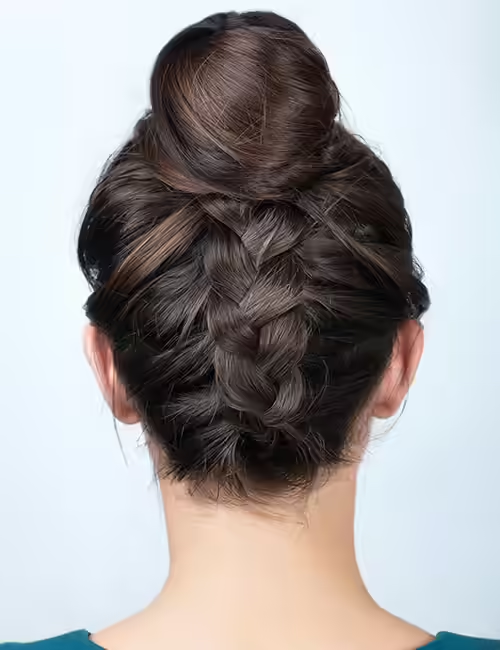 Messy Bun With Long Hair