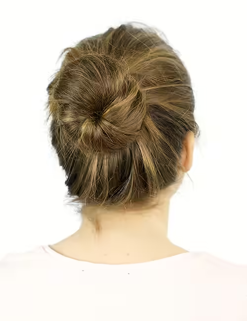 Messy Bun With Long Hair