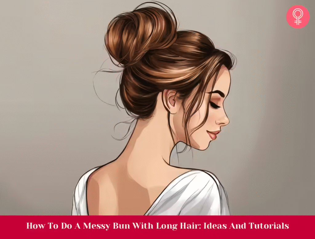 Messy Bun With Long Hair